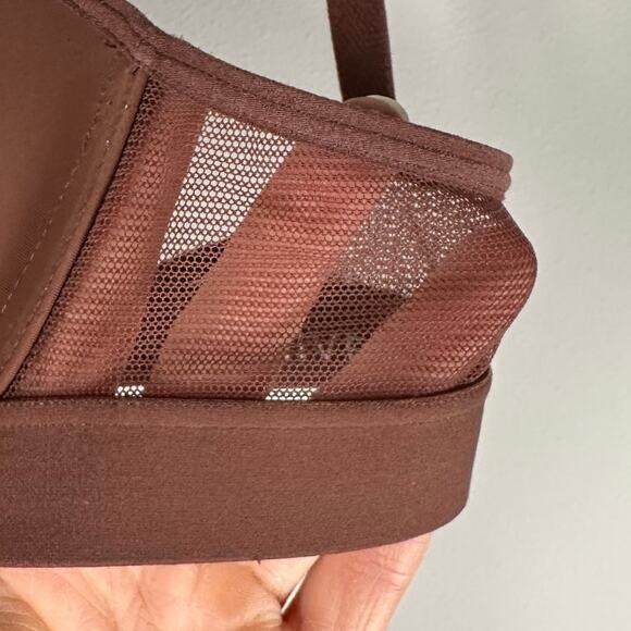 Lively Brown All Day No Wire Mesh Side Push Up Bra Size 34C - Picture 4 of 6